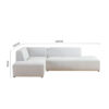 Enki 3 Seater Sectional Sofa – Light Grey