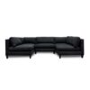 Delsie 5 Seater Sectional Sofa – Black