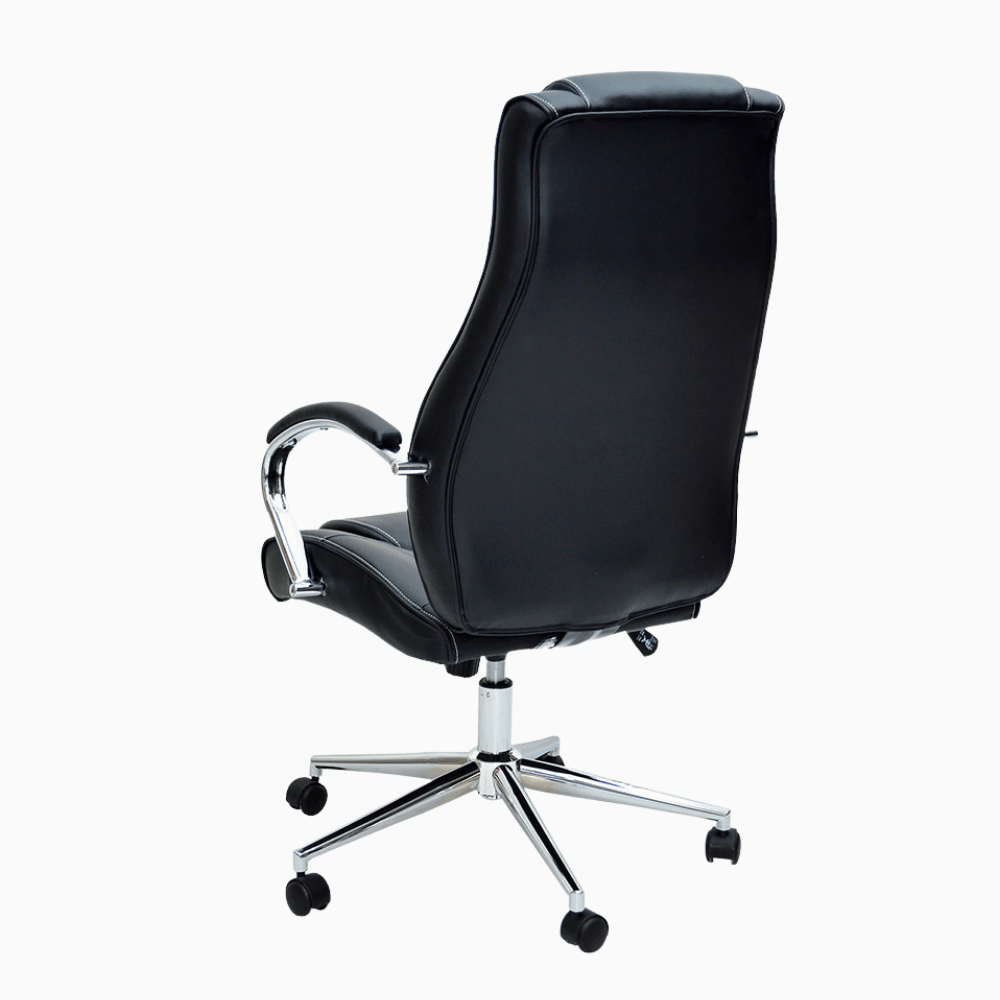 Executive Office High Back Padded Arms PU Leather Chair Black K-533B