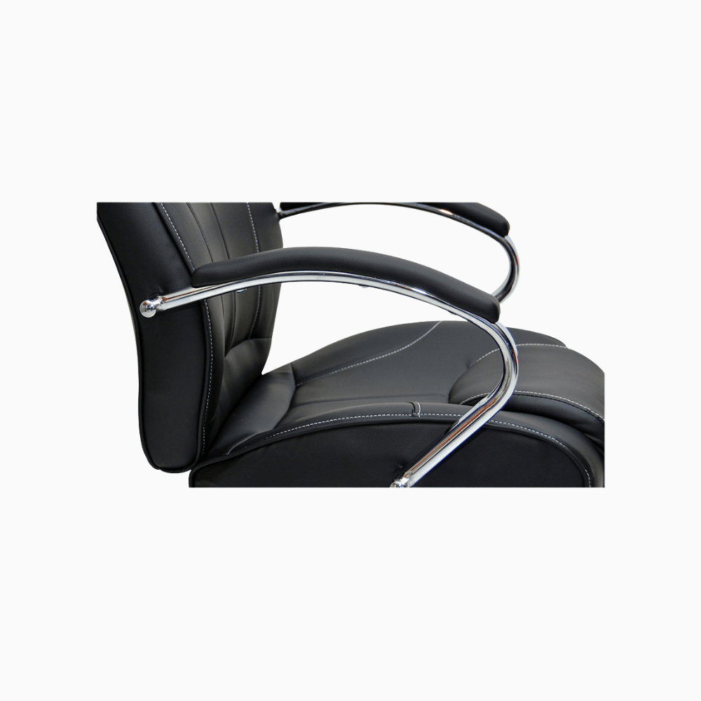 Executive Office High Back Padded Arms PU Leather Chair Black K-533B