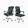 Ergonomic Medium Back Modern Mesh Chair Swivel Black K-7001B