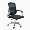 Ergonomic Medium Back Modern Mesh Chair Swivel Black K-7001B