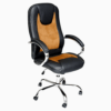 High Back Executive Padded Arms PU Leather Chair Black K-7099B