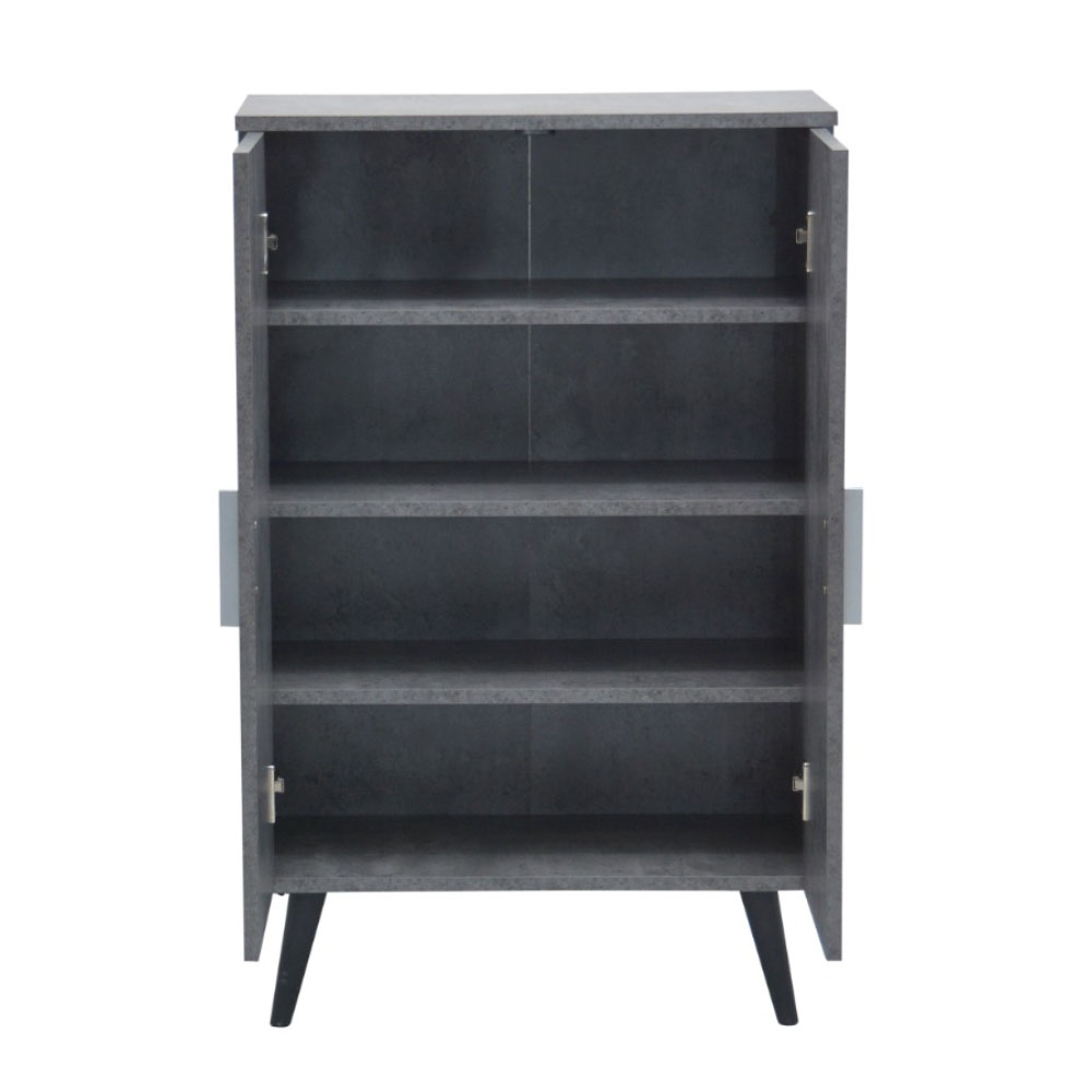 Beak 2 Door Shoe Cabinet Color (Grey)