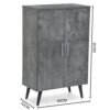Beak 2 Door Shoe Cabinet Color (Grey)