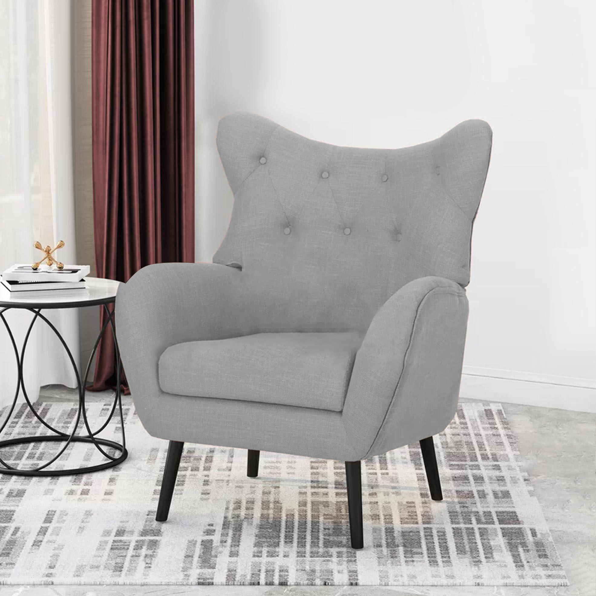 Aklo 1 Seater Linen Armchair