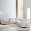 Aliana 5-Seater Linen L-Shape Sofa