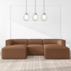 Aron 5 Seater Sectional Sofa – Brown