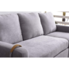 Bobkona 4-Seater Polyester L-Shape Sofa – Light Grey