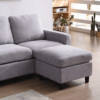 Bobkona 4 Seater Sectional Sofa – Grey