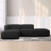 Boneblack 3-Seater Polyester L-Shape Sofa