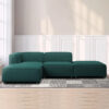 Boneblack 3-Seater Polyester L-Shape Sofa