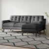 Boskone 3-Seater L-Shape Linen Sofa