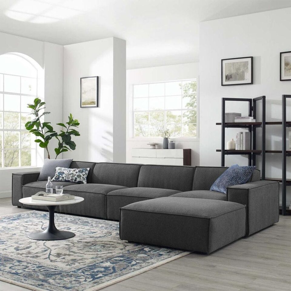 Boulevards 4-Seater L-Shape Polyester Sofa…