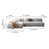 Chelsea 3-Seater Velvet L-Shape Sofa