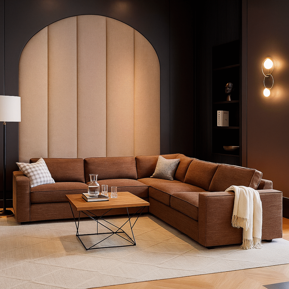 Aliana 5-Seater Linen L-Shape Sofa