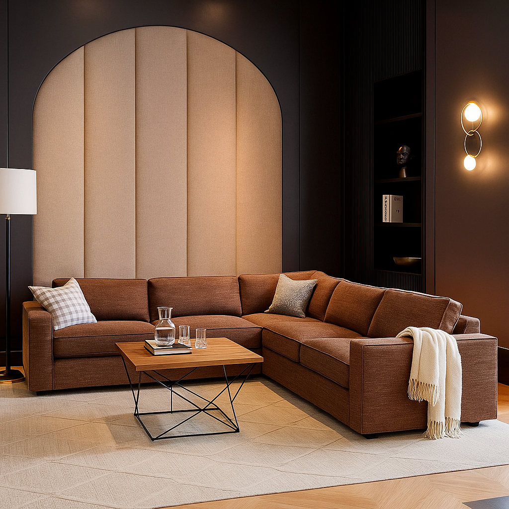 Aliana 5-Seater Linen L-Shape Sofa