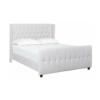 Diamond Upholstered Velvet Bed with Mattress