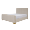 Elegant Upholstered Velvet Bed with Mattress