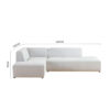 Enki 3-Seater Velvet L-Shape Corner Sofa