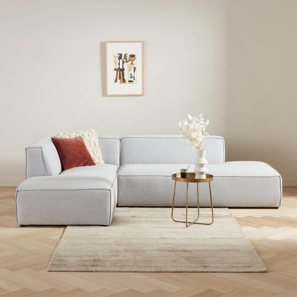 Enki 3-Seater Velvet L-Shape Corner Sofa…