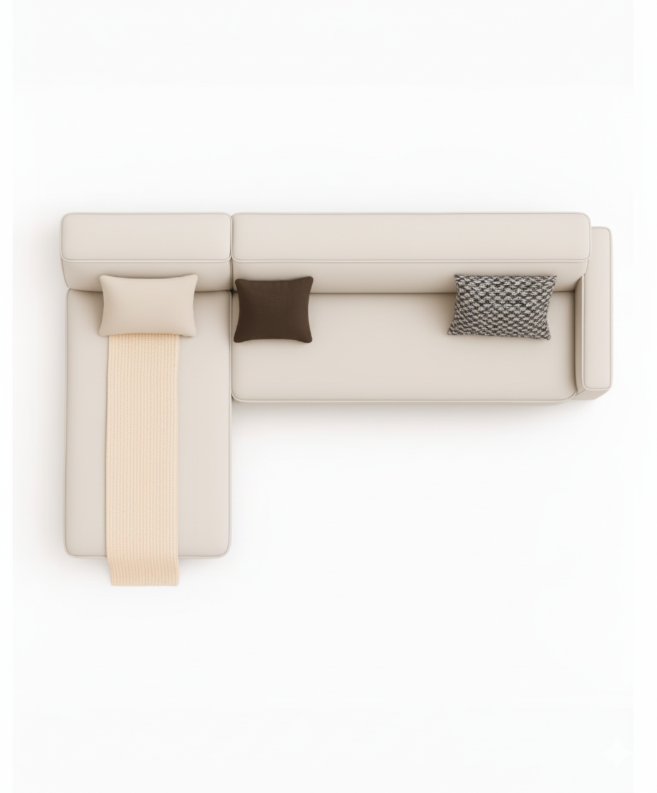 Chelsea Velvet 3 Seater L Shape Sofa