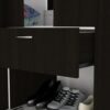 Four Door Wood Wardrobe Black