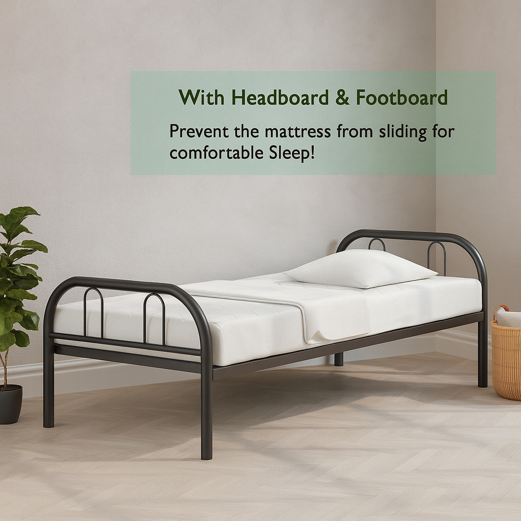 Neptune Single Metal Steel Bed