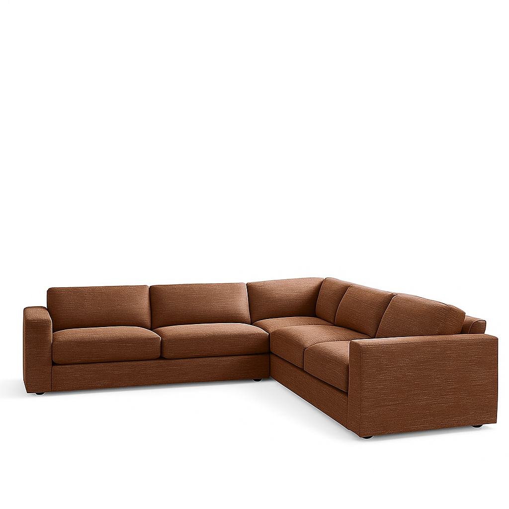 Aliana 5-Seater Linen L-Shape Sofa