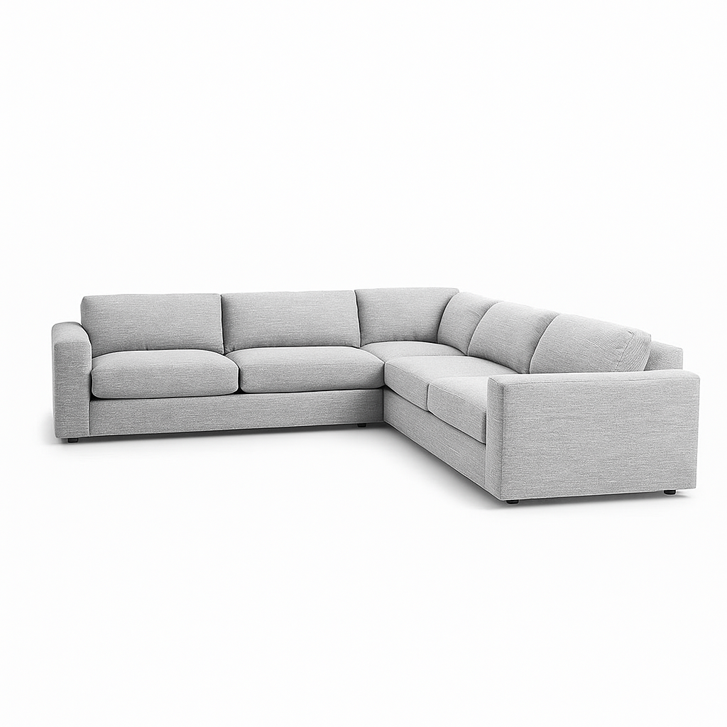 Aliana 5-Seater Linen L-Shape Sofa