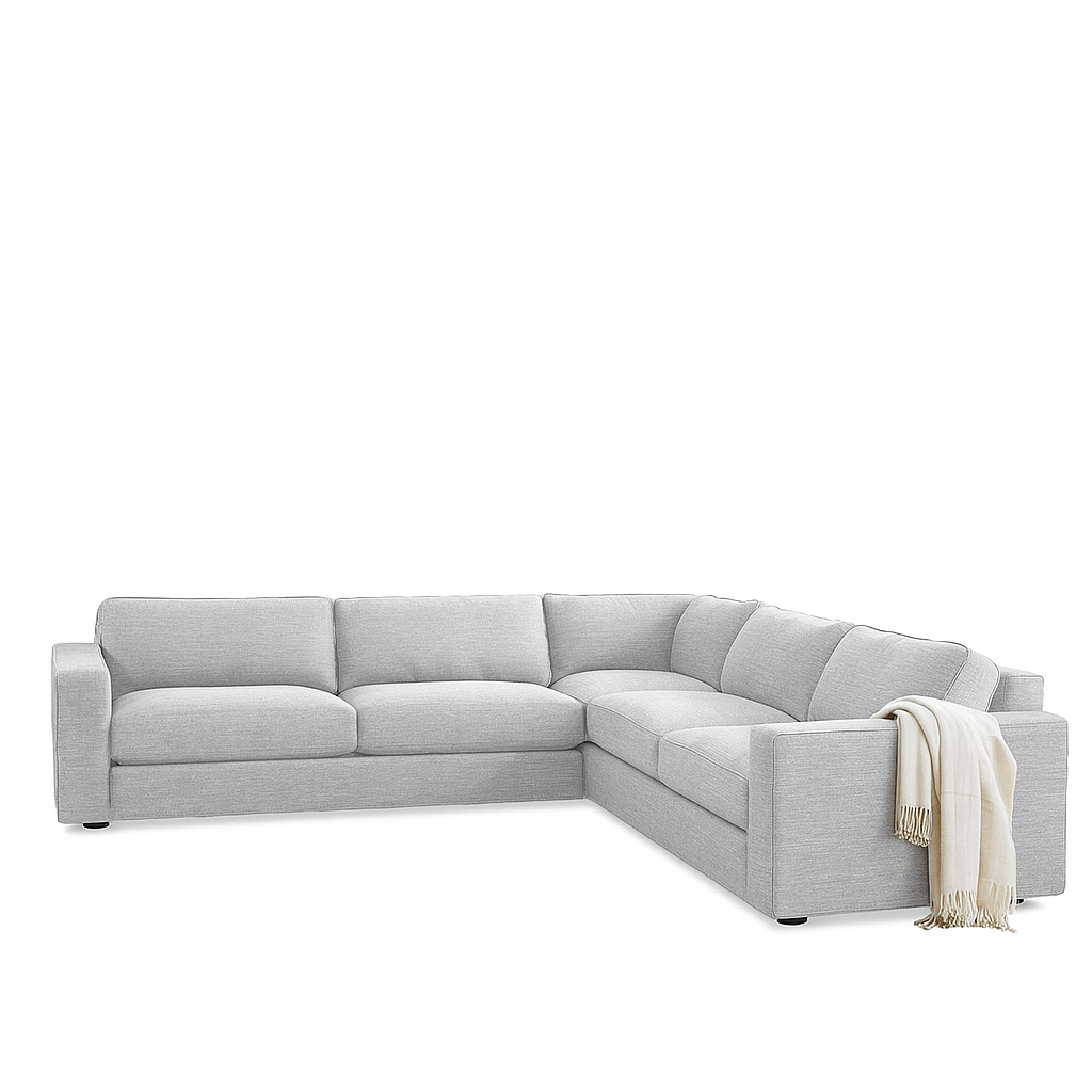 Aliana 5-Seater Linen L-Shape Sofa