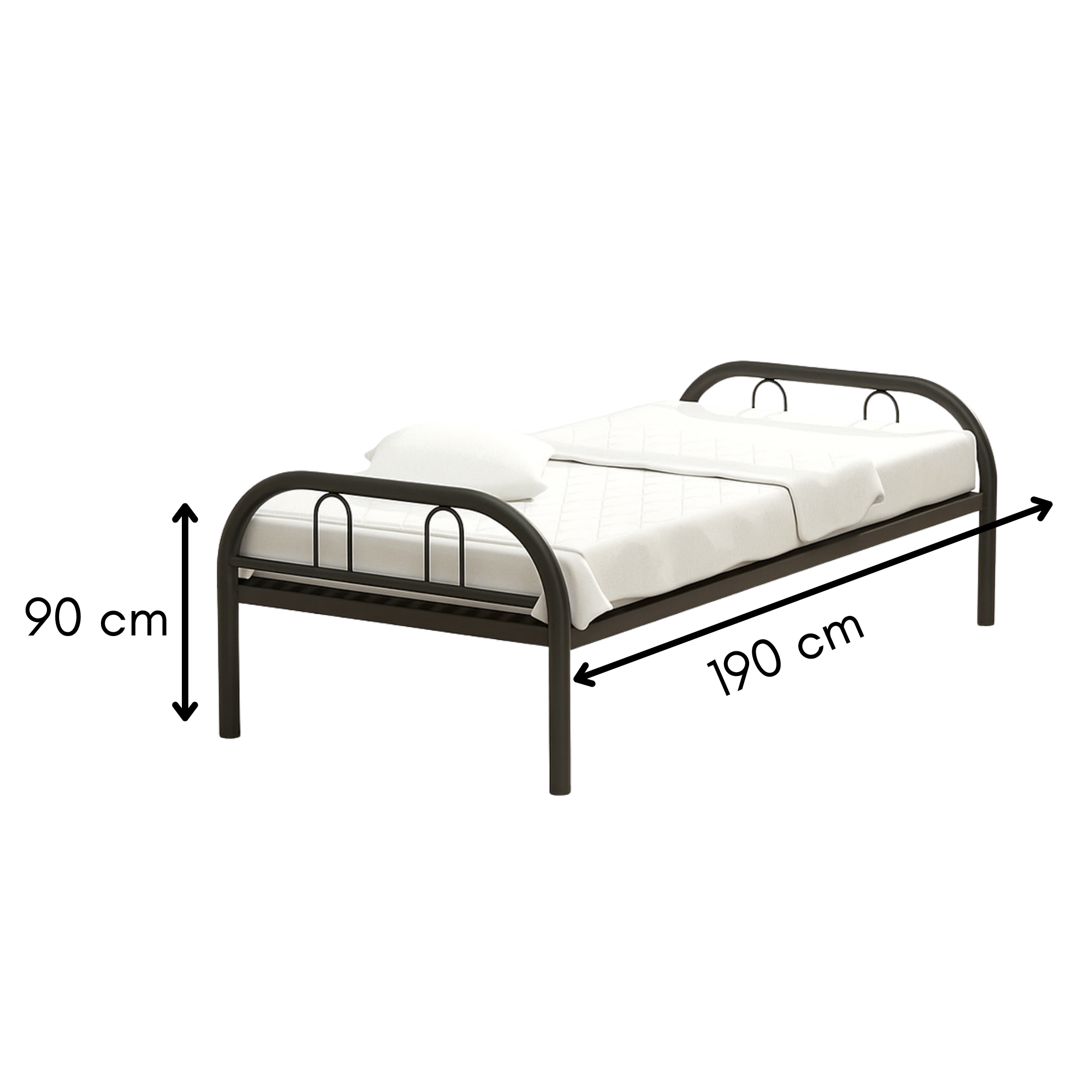 Neptune Single Metal Steel Bed