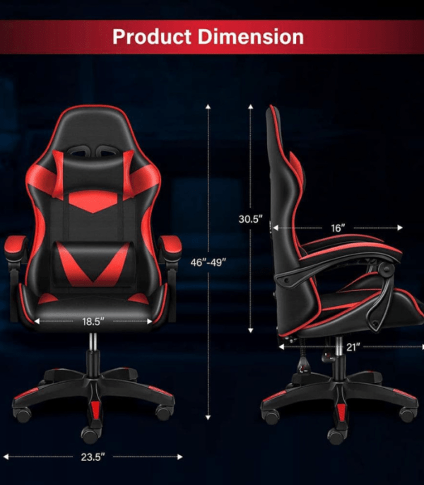 Ventura Gaming Chair Color (Black/Red) | Karnak Home & Office Furniture ...