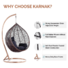 Lima Hanging Swing Chair (Brown) (Random Cushion)