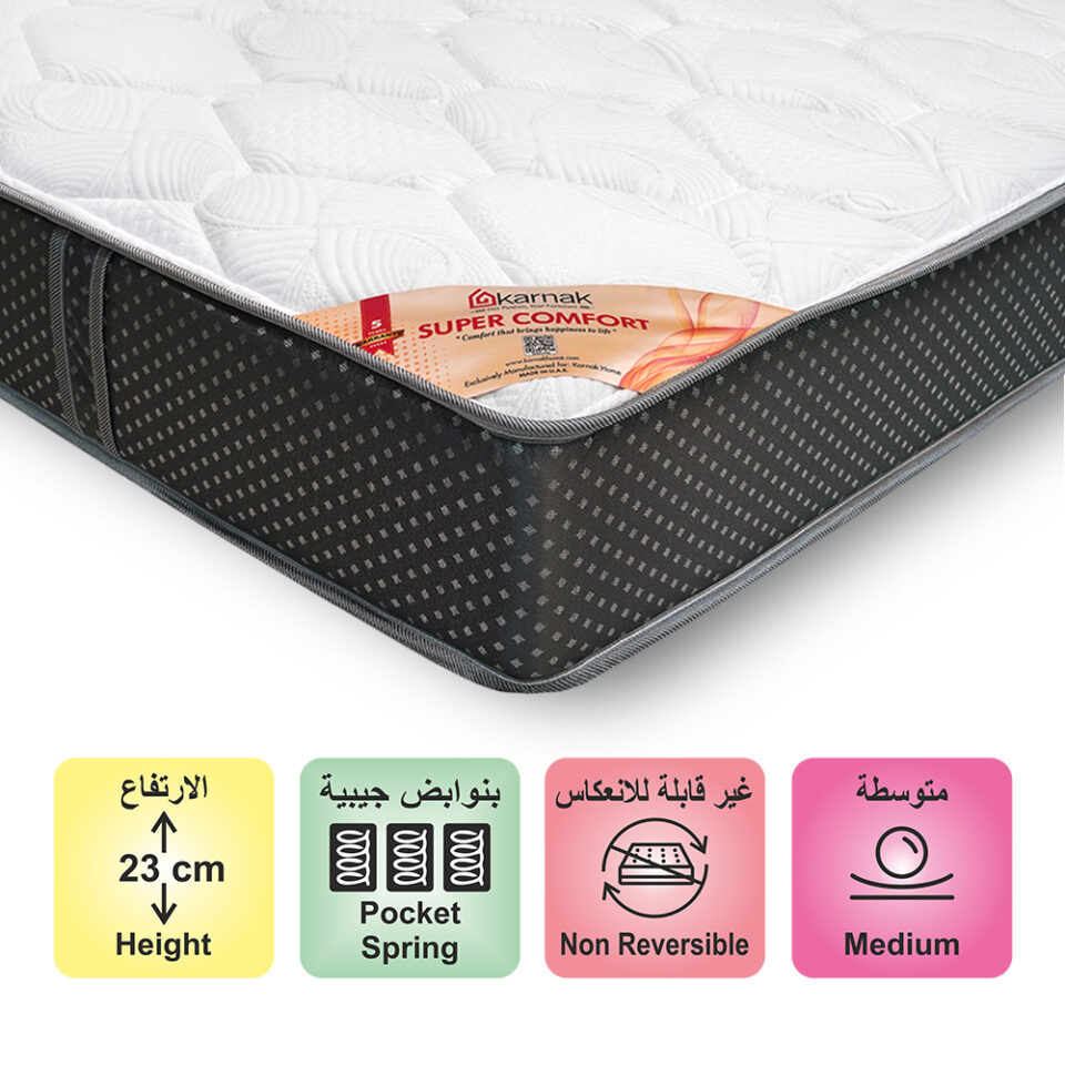 Super Comfort Pocketed Spring Mattress (Medium Feel)…