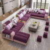 Lindsey 8 Seater Sectional Sofa – Purple
