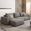 Rabia 3 Seater L-Shape Linen Sofa