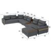 Kristel 7 Seater Sectional Sofa – White