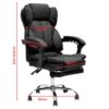 Executive Office Gaming Chair PU Leather Color (Black)