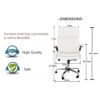Grafton Office Gaming Chair PU Leather Soft Foam Color (White)