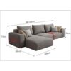 Rabia 3 Seater Sectional Sofa – Cream