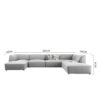 Astorn 4-Seater U-Shape Velvet Sofa