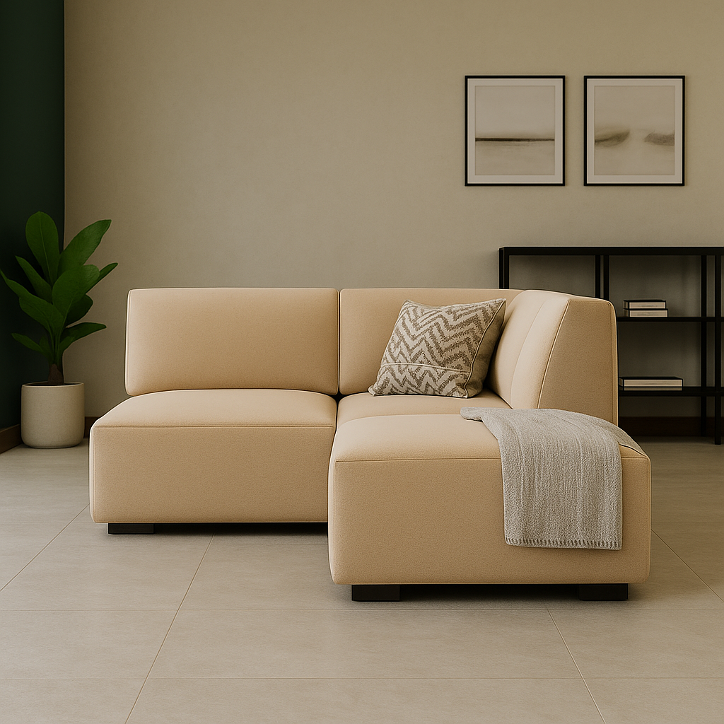 Astorn 4-Seater U-Shape Velvet Sofa