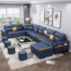 Kristel 7 Seater Sectional Sofa – Dark Blue