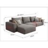 Rabia 3-Seater L-Shape Linen Sofa