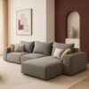 Rabia 3-Seater L-Shape Linen Sofa