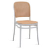 Aroma Plastic Chair Color (White/Brown)