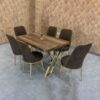 Toledo Dining Table Set Color (Golden-Brown)