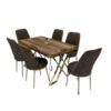 Toledo Dining Table Set Color (Golden-Brown)