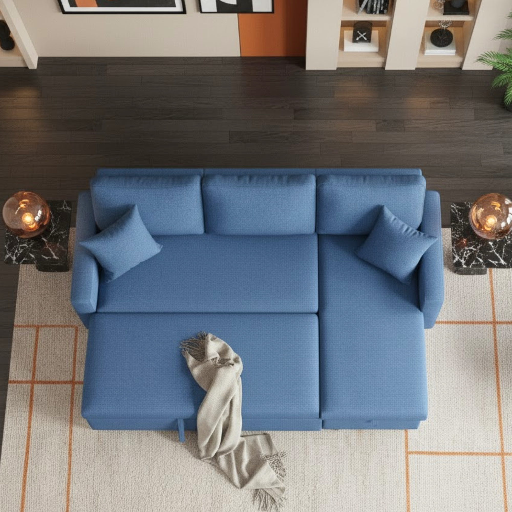 Hunter 3-Seater Corner Sofa Cum Bed